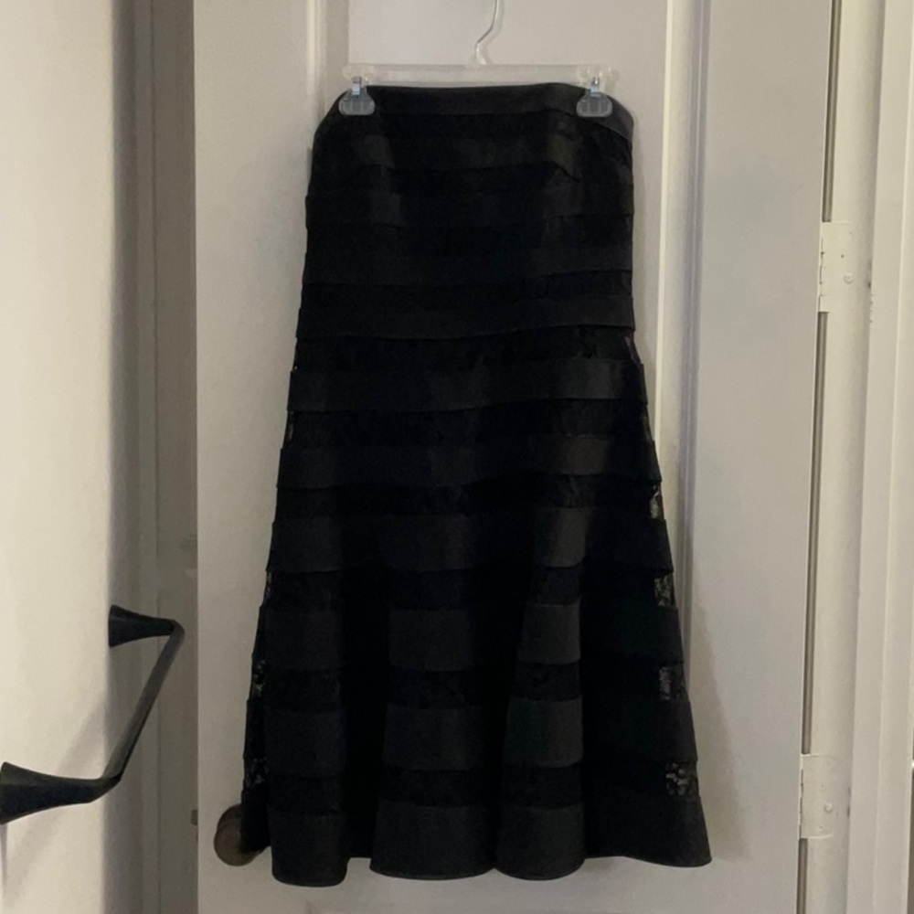 Black Strapless Cocktail Dress